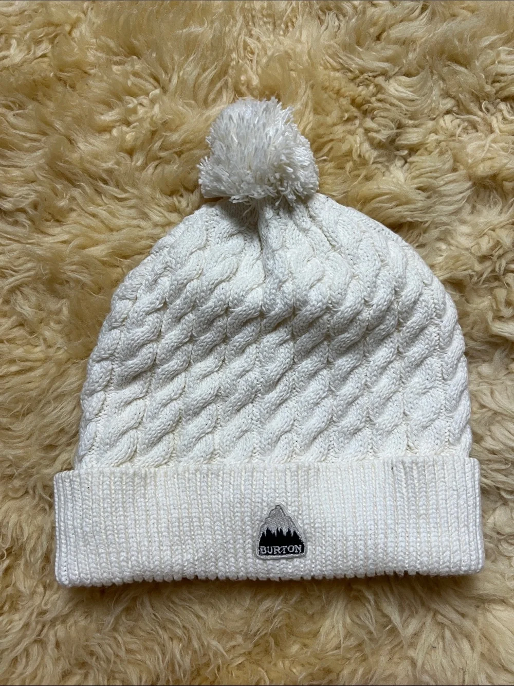 Burton Mini Cable Beanie - Cream White - Adult OS